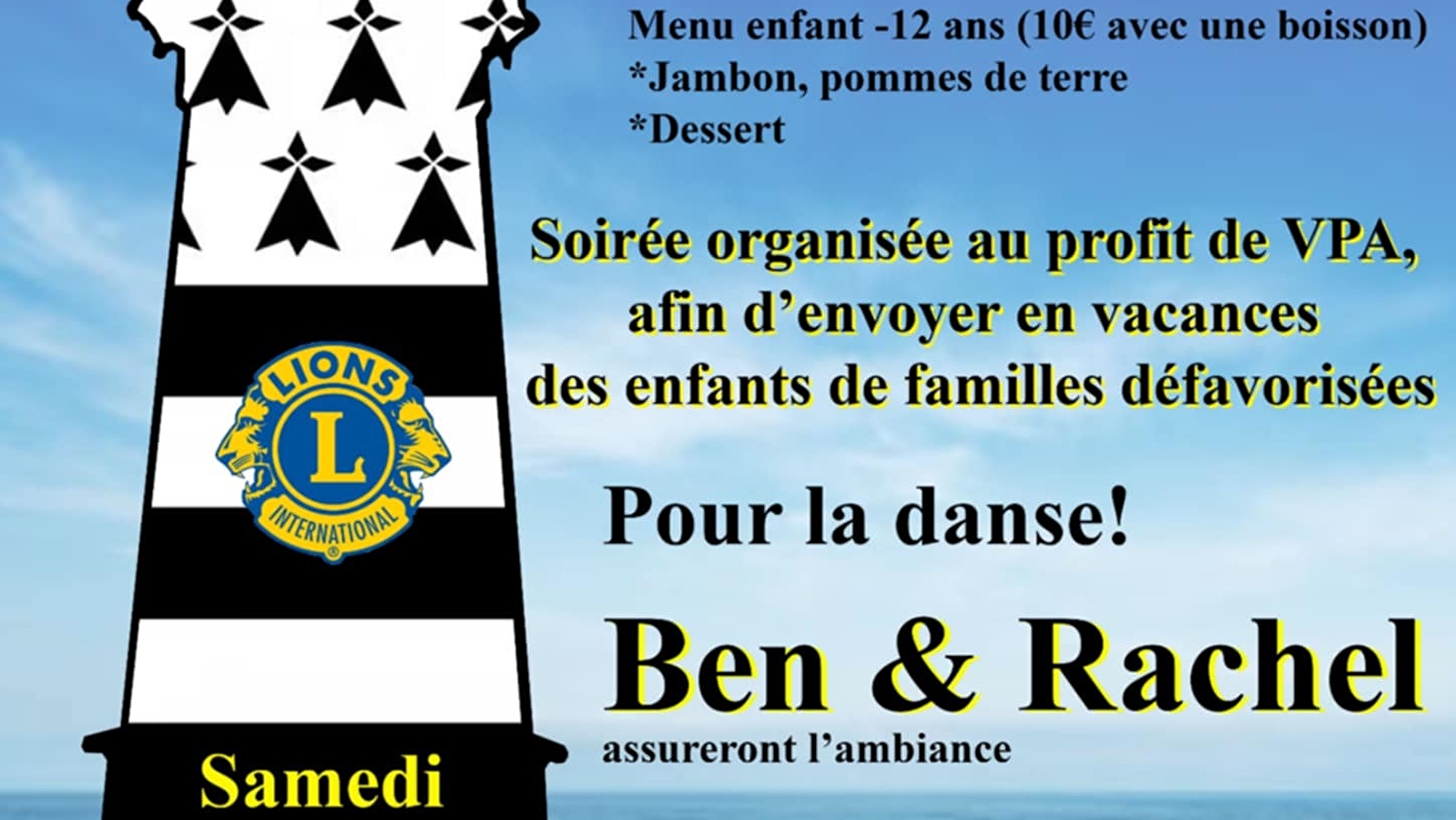 Soirée 'Dîner en Bretagne' au profit du Lion's Club